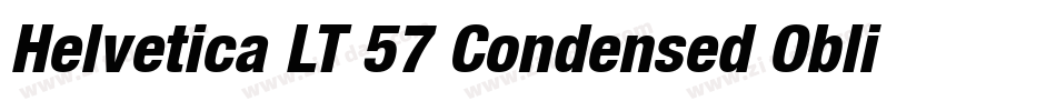 Helvetica LT 57 Condensed Oblique字体转换